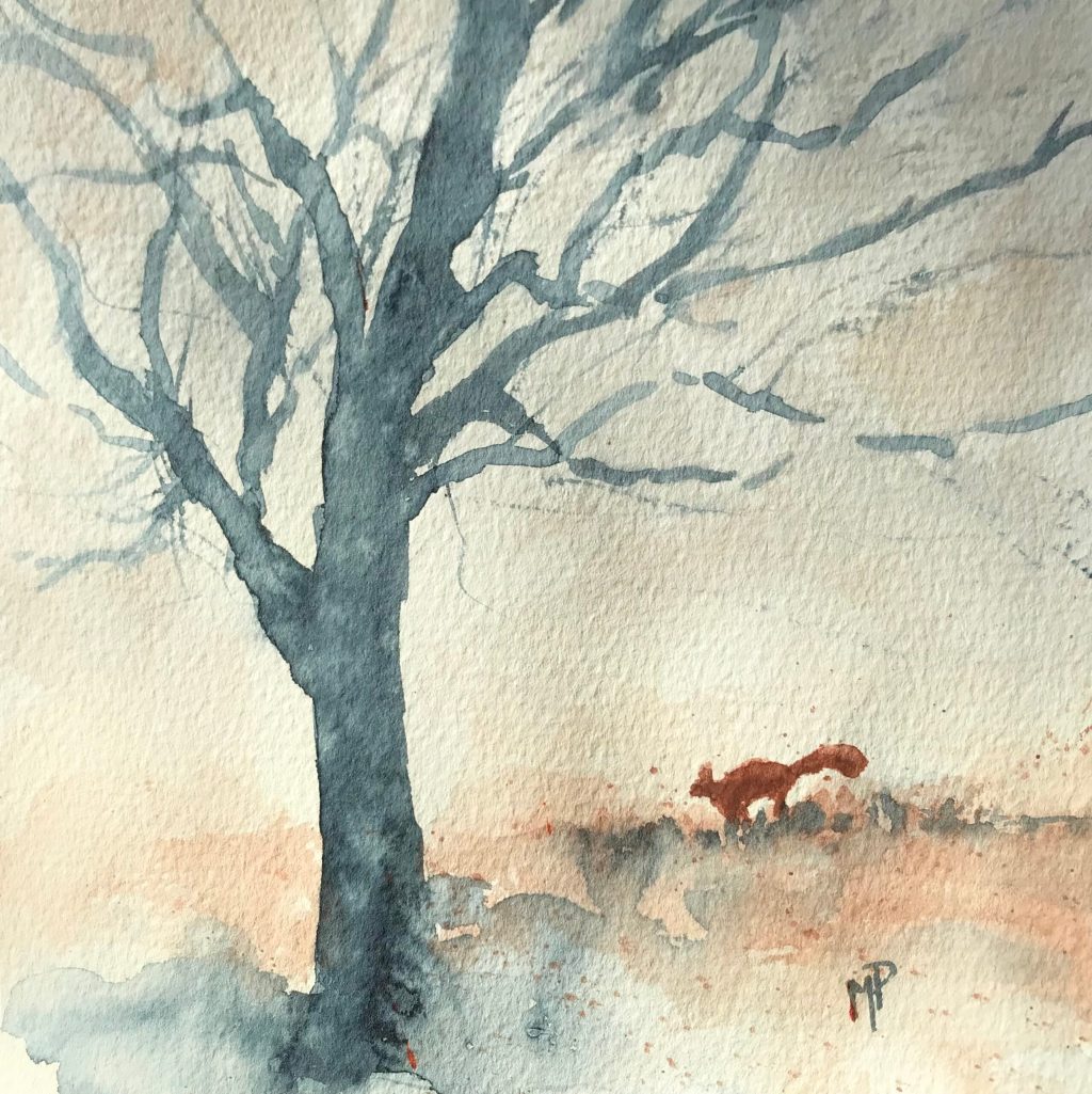 Ronde des saisons en haïgas (haïkus+aquarelles)