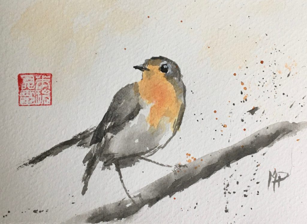 Sélection d’oiseaux (encres)